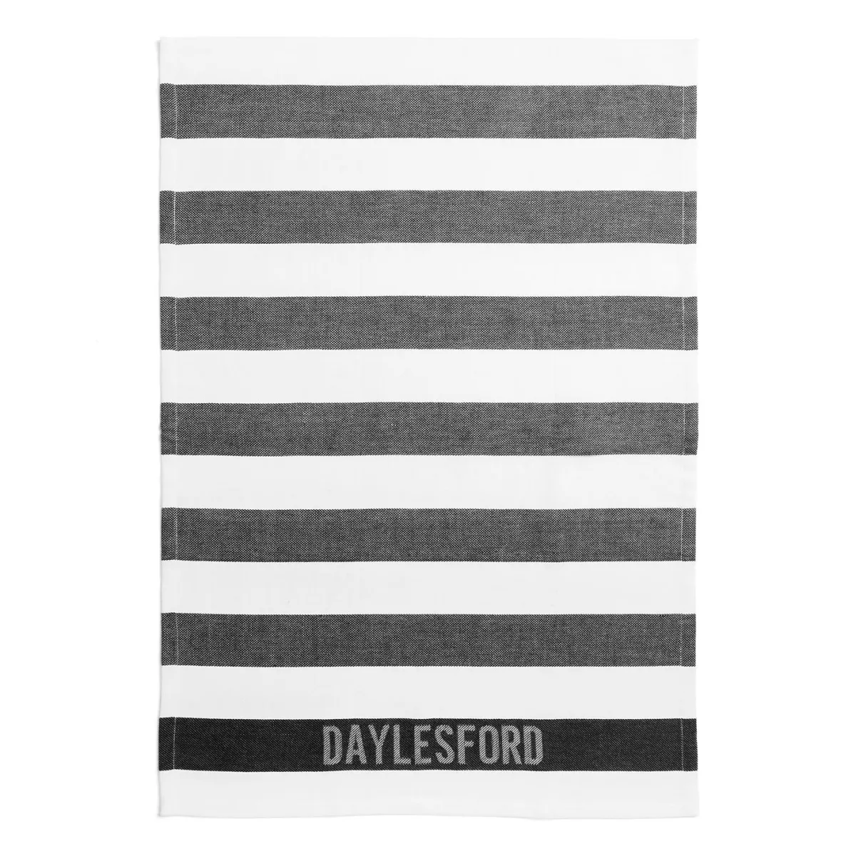 Daylesford Organic Black & White Stripe Tea Towel- Aprons & Tea Towels