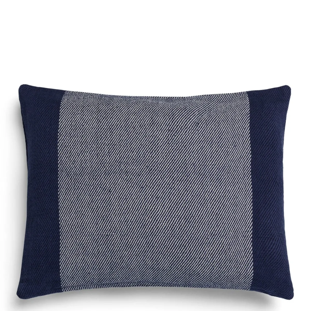 Daylesford Organic Borderline Cushion Navy- Throws & Cushions