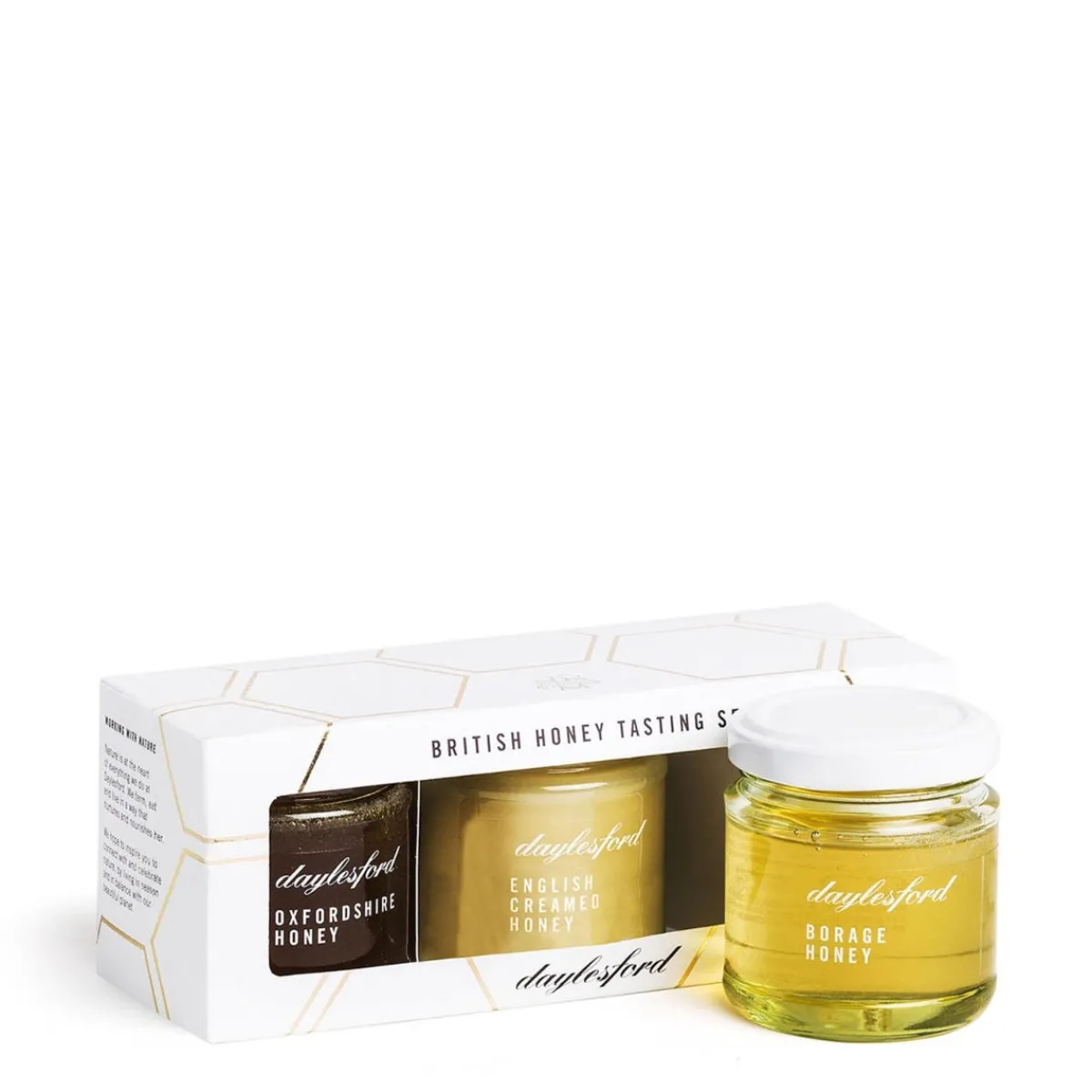 Daylesford Organic British Honey Trio Selection- Honey & Honeycomb|Jams, Spreads & Preserves