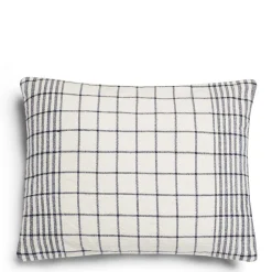 Daylesford Organic Checkmate Cushion Navy- Throws & Cushions