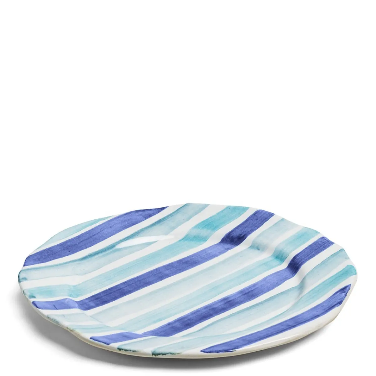 Daylesford Organic Circus Stripe Blue Charger Plate- Tableware