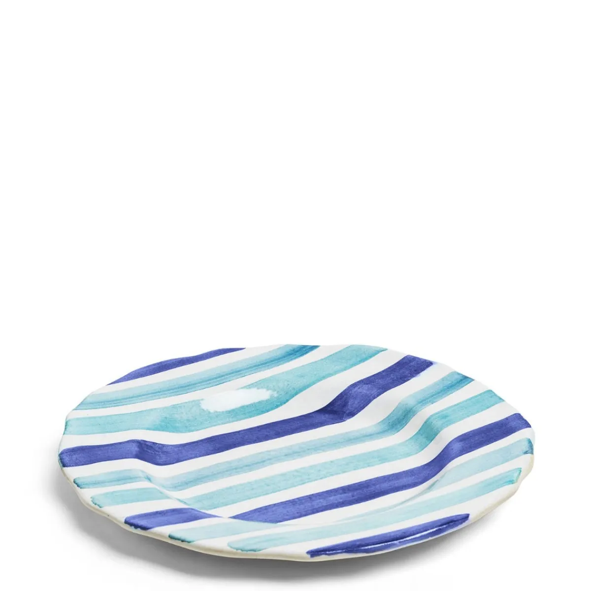 Daylesford Organic Circus Stripe Blue Dinner Plate- Tableware