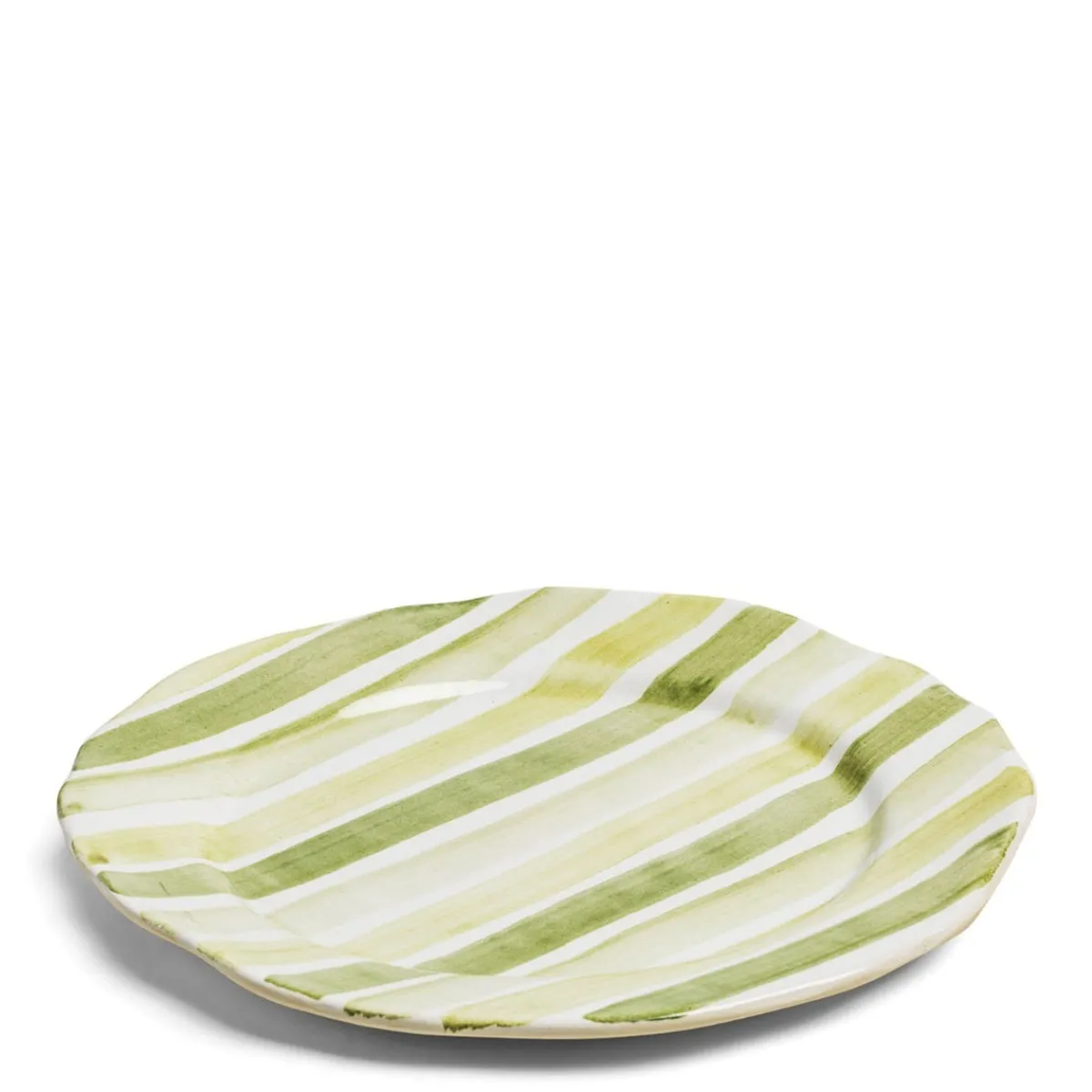 Daylesford Organic Circus Stripe Green Charger Plate- Tableware