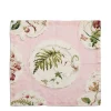 Daylesford Organic Daylesford X Colefax Quince Garden Napkin in Pink with Fern- Table Linen|Tableware