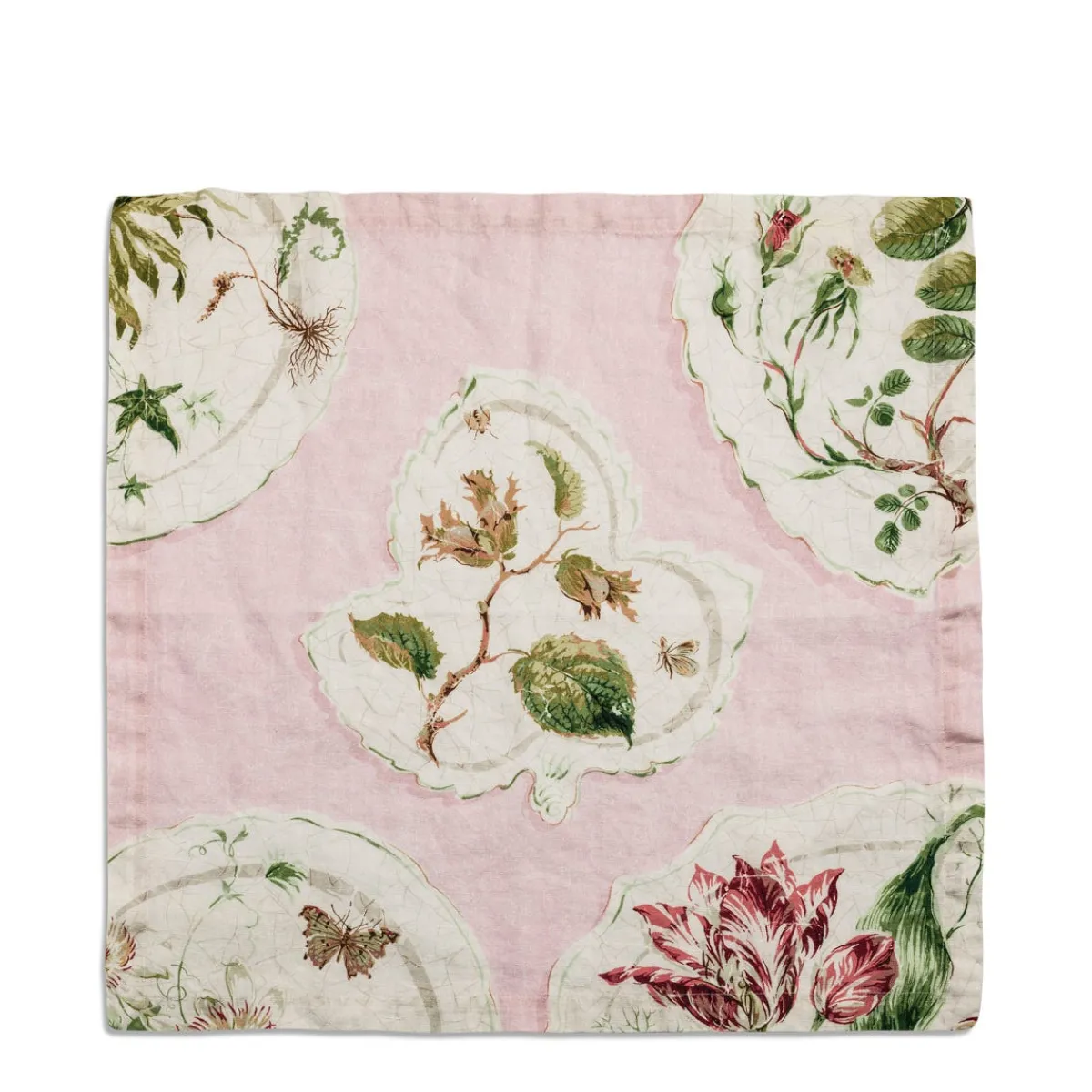 Daylesford Organic Daylesford X Colefax Quince Garden Napkin in Pink with Hazel- Table Linen|Tableware
