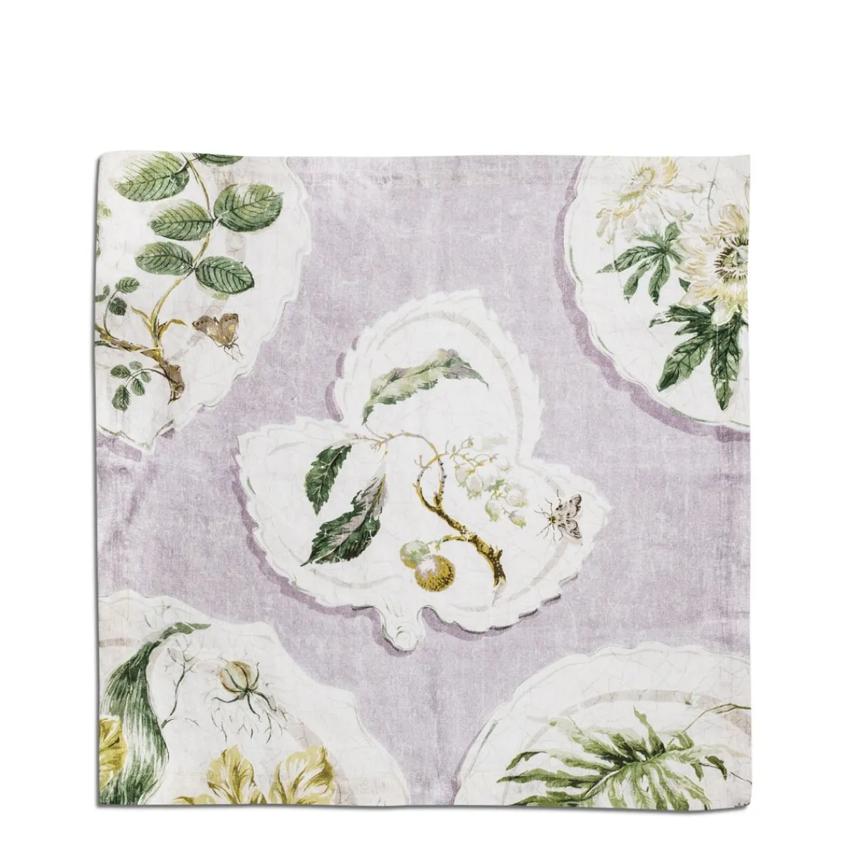 Daylesford Organic Daylesford x Colefax Quince Garden Napkin in Lilac With Hazel- Table Linen|Tableware