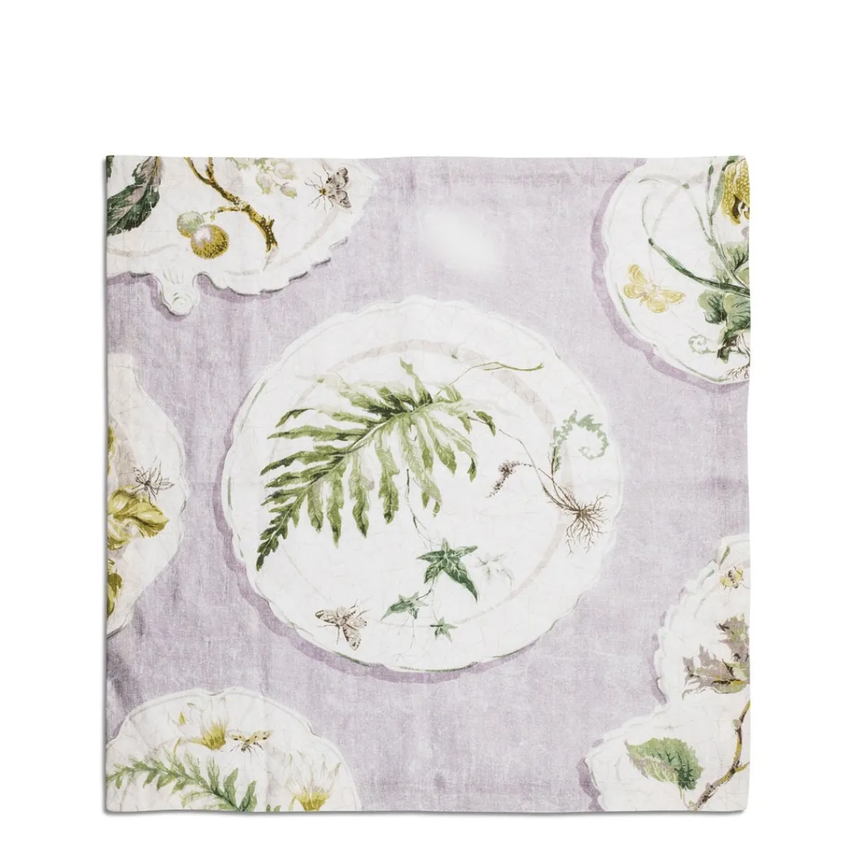 Daylesford Organic Daylesford x Colefax Quince Garden Napkin in Lilac With Fern- Table Linen|Tableware