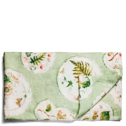 Daylesford Organic Daylesford x Colefax Quince Garden Tablecloth in Green- Table Linen|Tableware