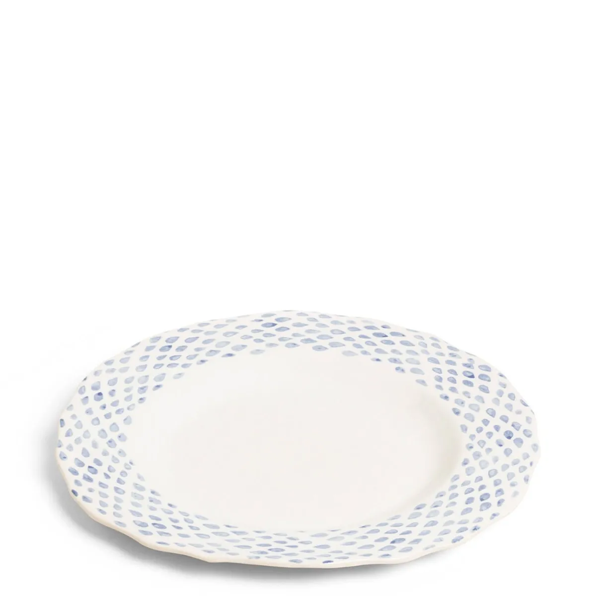 Daylesford Organic Dot Dinner Plate Blue- Tableware