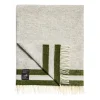 Daylesford Organic Elmstead Wool Throw Double Stripe Grey- Throws & Cushions
