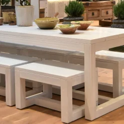 Daylesford Organic Farley Side Table/Bench 70cm- Garden Furniture