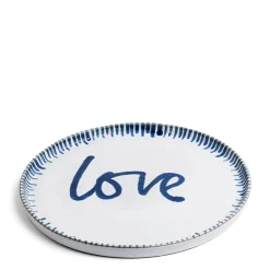 Daylesford Organic Galley Love Large Blue Plate- Tableware