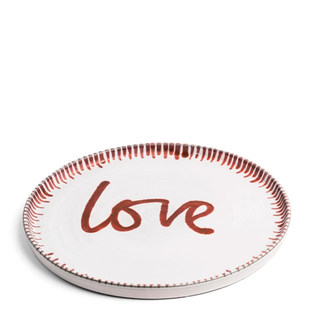 Daylesford Organic Galley Love Large Red Plate- Tableware