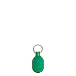 Daylesford Organic Green Leather Key Fob with Vegetables- Bags & Baskets