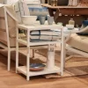 Daylesford Organic Kingham 2 Tier Side Table, White- Garden Furniture
