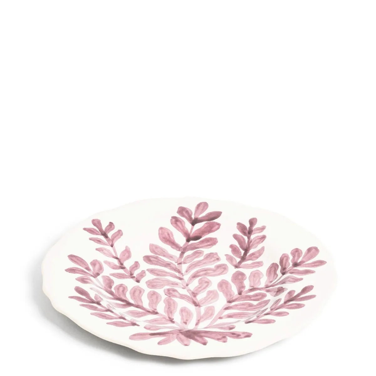 Daylesford Organic Leaf Dinner Plate Pink- Tableware