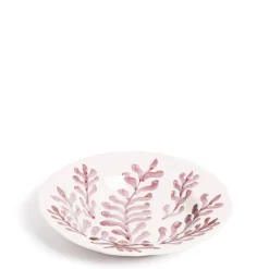 Daylesford Organic Leaf Shallow Bowl Pink- Tableware