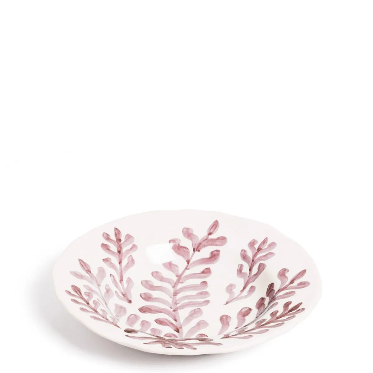 Daylesford Organic Leaf Shallow Bowl Pink- Tableware