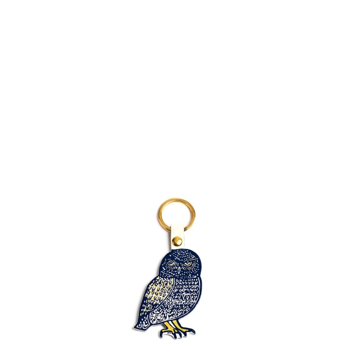Daylesford Organic Leather Owl Keyring- Bags & Baskets