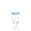 Daylesford Organic Ledbury Wine Glass Blue Tipped- Glassware|Tableware
