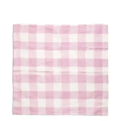 Daylesford Organic Lilac and White Check Napkin- Table Linen|Tableware