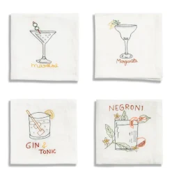 Daylesford Organic Linen Cocktail Napkin Set- Table Linen|Tableware