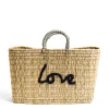 Daylesford Organic Love Rectangle Basket Bag - Navy- Bags & Baskets