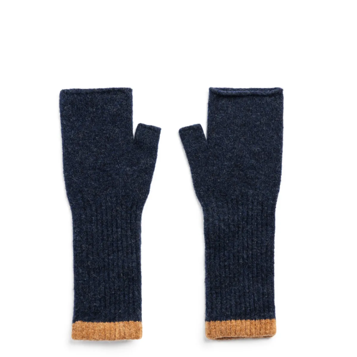 Daylesford Organic Maidens Mittens Navy & Camel- Clothing