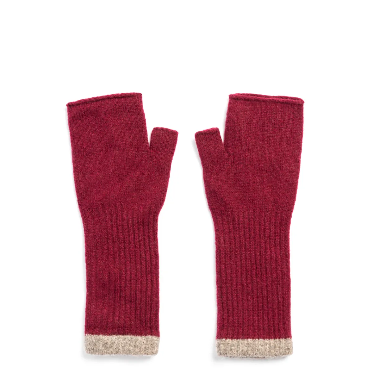 Daylesford Organic Maidens Mittens Pomegranate & Grey- Clothing