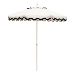 Daylesford Organic Market Umbrella White Scallop- Garden Furniture