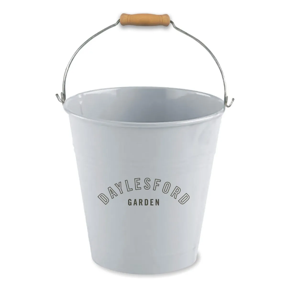 Daylesford Organic Metal Bucket with Wooden Handle- Baskets & Trugs