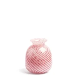 Daylesford Organic Miro Pink Spiral Stripe Vase- Vases & Flowers|Vases