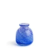 Daylesford Organic Miro Royal Blue Spiral Stripe Vase- Vases & Flowers|Vases
