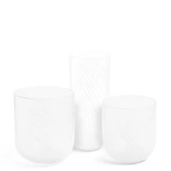 Daylesford Organic Mondrian White Spiral Stripe Vase- Vases & Flowers|Vases