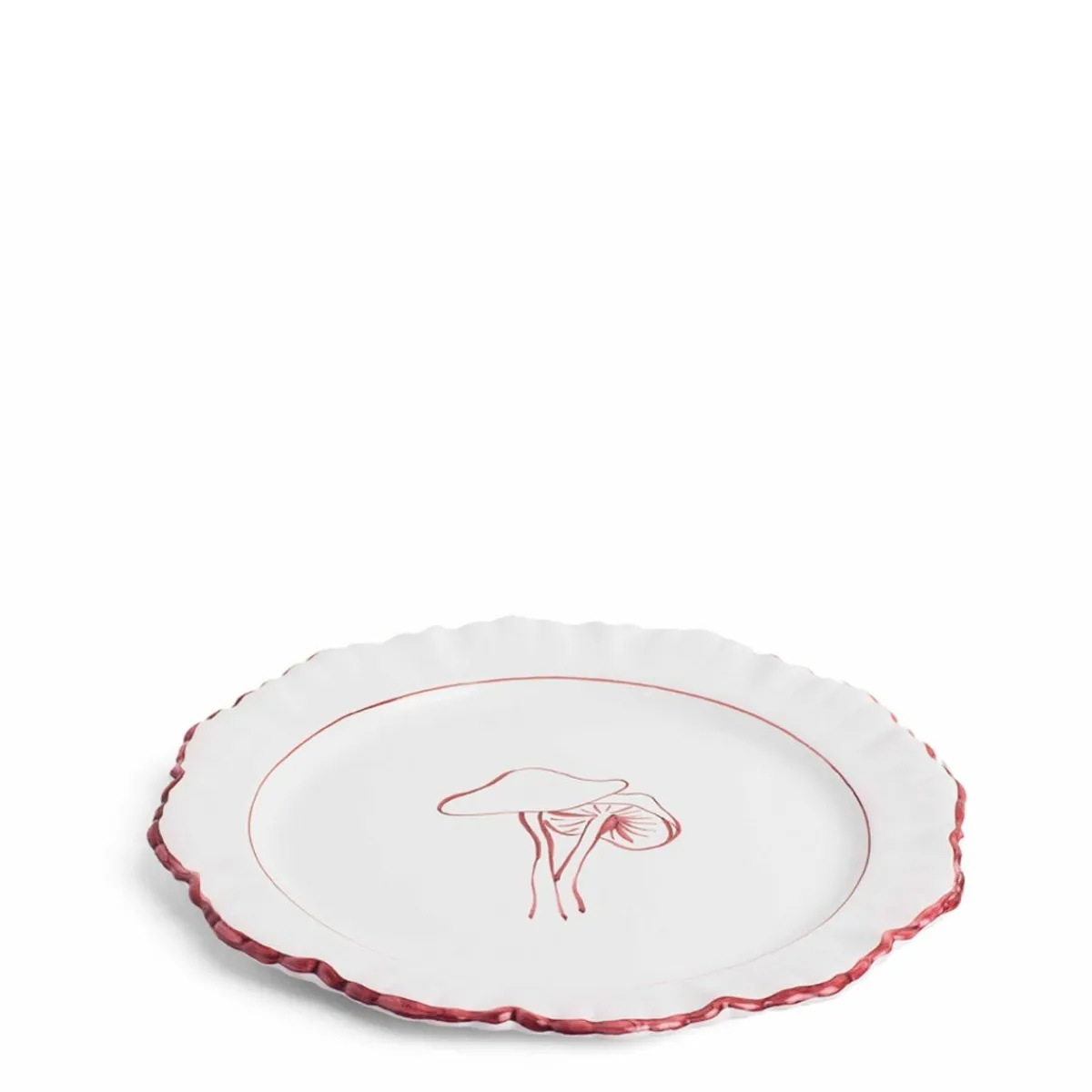 Daylesford Organic Mushroom Field Plate Claret- Tableware