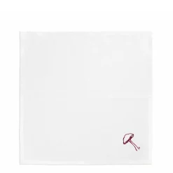 Daylesford Organic Mushroom Napkin Parasol Claret- Table Linen|Tableware
