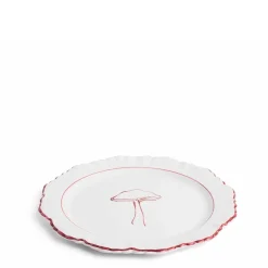 Daylesford Organic Mushroom Parasol Plate Claret- Tableware