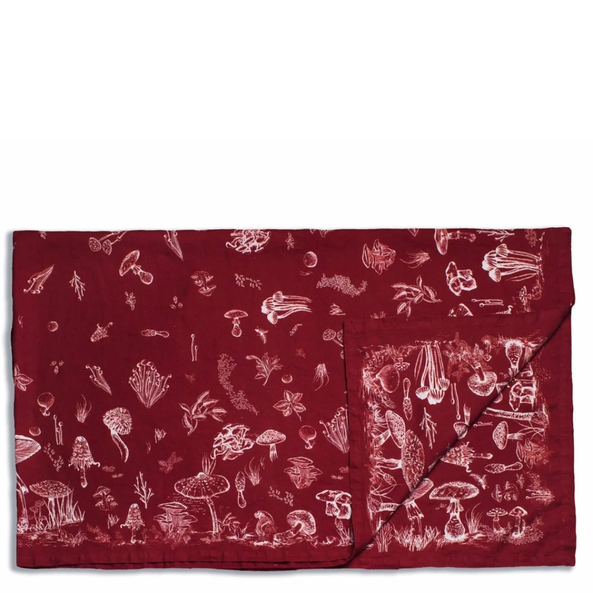 Daylesford Organic Mushroom Tablecloth Claret- Table Linen|Tableware