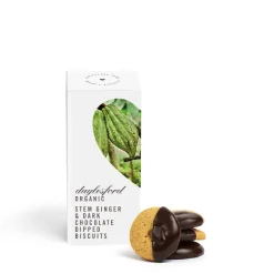 Daylesford Organic Organic Dark Chocolate Stem Ginger Biscuits- Snacks, Crisps & Biscuits