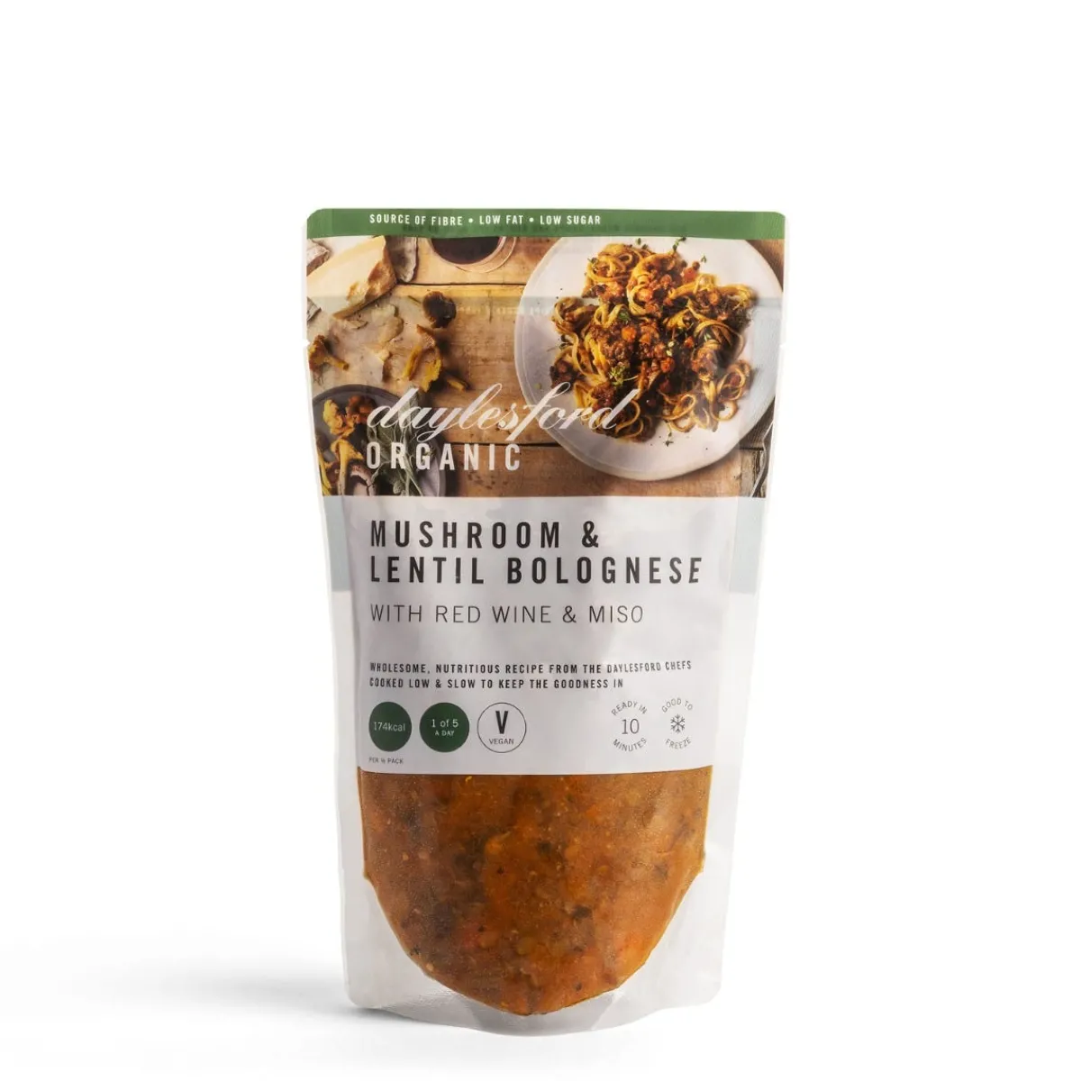 Daylesford Organic Organic Mushroom & Lentil Bolognese- Ready To Cook Meals