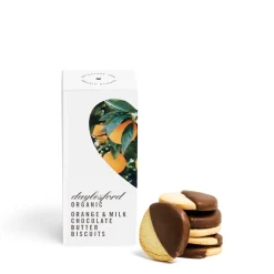 Daylesford Organic Organic Orange & Milk Chocolate Butter Biscuits- Snacks, Crisps & Biscuits