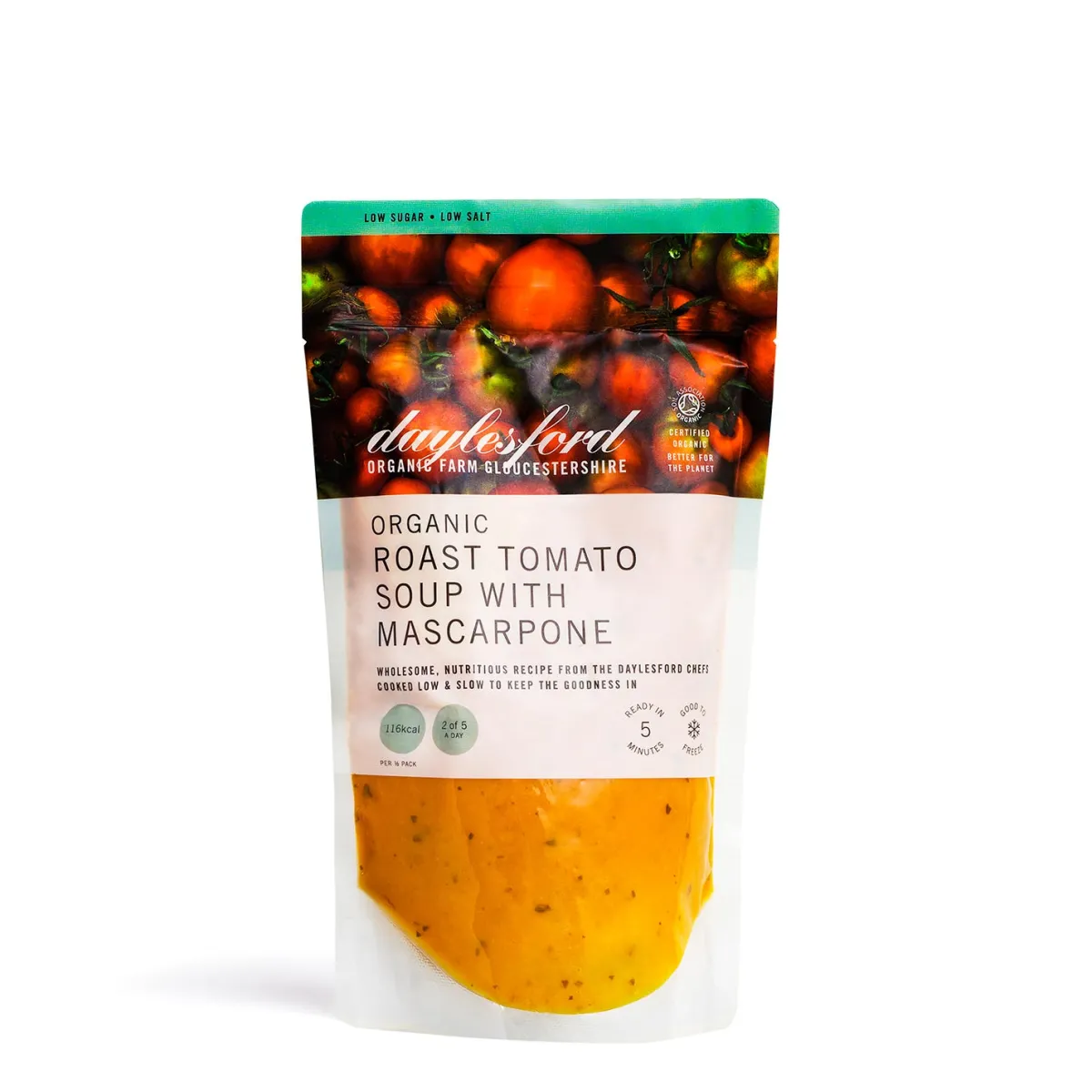 Daylesford Organic Organic Slow Roast Tomato & Mascarpone Soup- Ready To Cook Meals|Broths & Soups