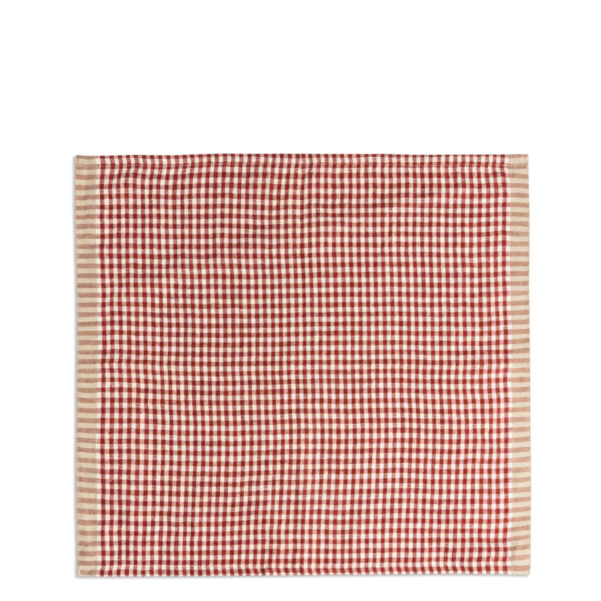 Daylesford Organic Portobello Gingham Napkin Red- Table Linen|Tableware