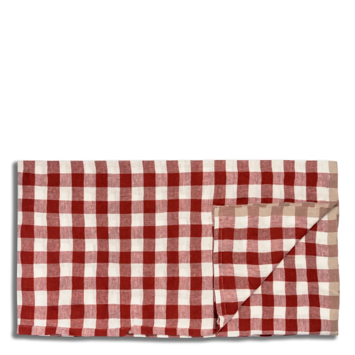 Daylesford Organic Portobello Gingham Tablecloth Red- Table Linen|Tableware