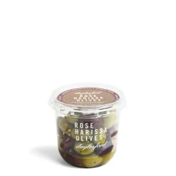 Daylesford Organic Rose Harissa Olives- Deli