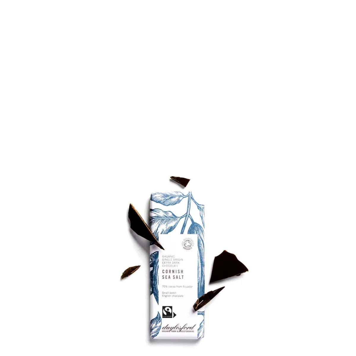 Daylesford Organic Single Origin Dark Chocolate Cornish Sea Salt Bar- Chocolate & Sweets
