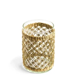 Daylesford Organic Weave Glass Lantern Medium- Lanterns|Candle Accessories