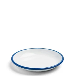 Daylesford Organic White & Blue Enamel Plate Large- Tableware