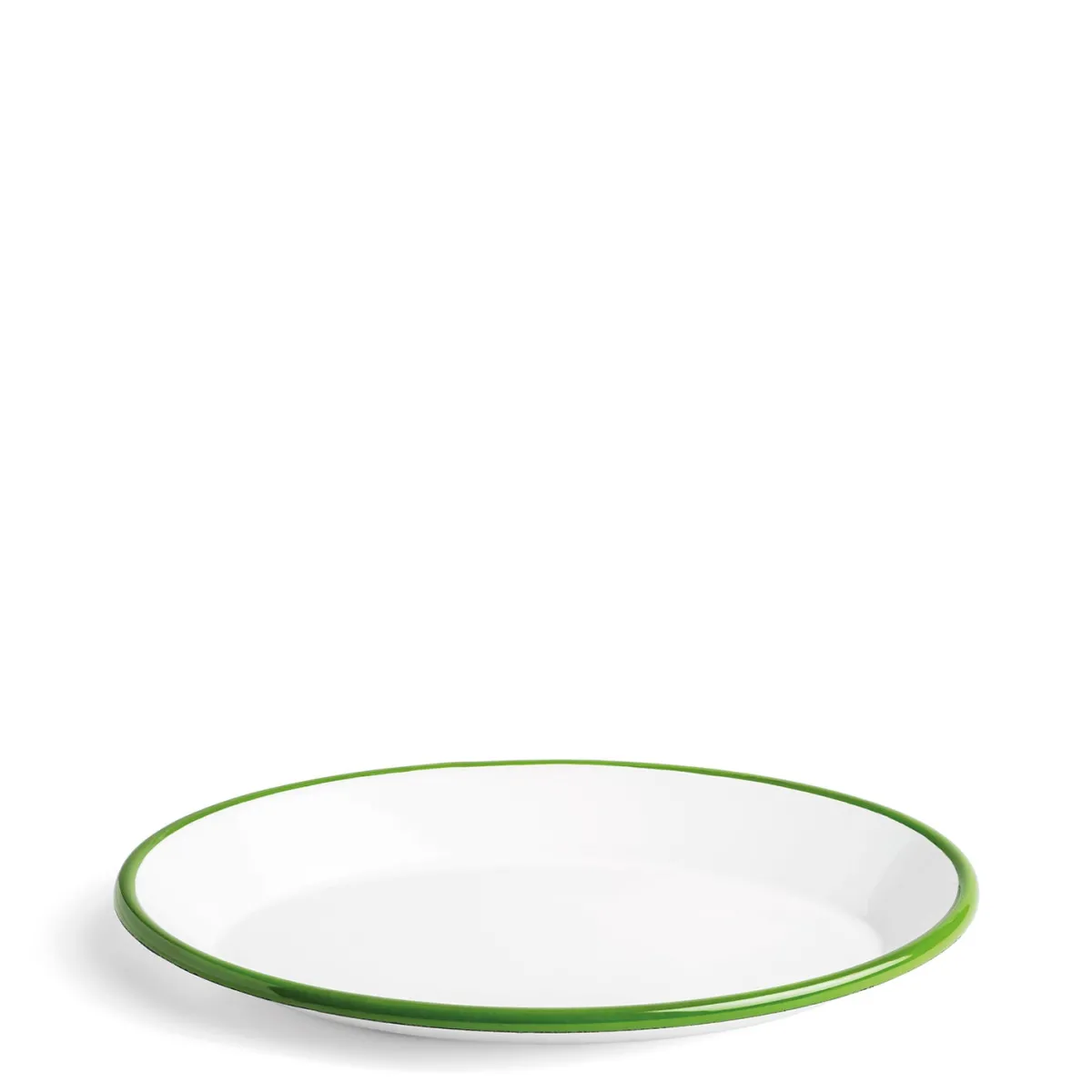 Daylesford Organic White & Green Enamel Oval Plate- Tableware