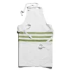 Daylesford Organic White & Green Stripe Apron- Aprons & Tea Towels